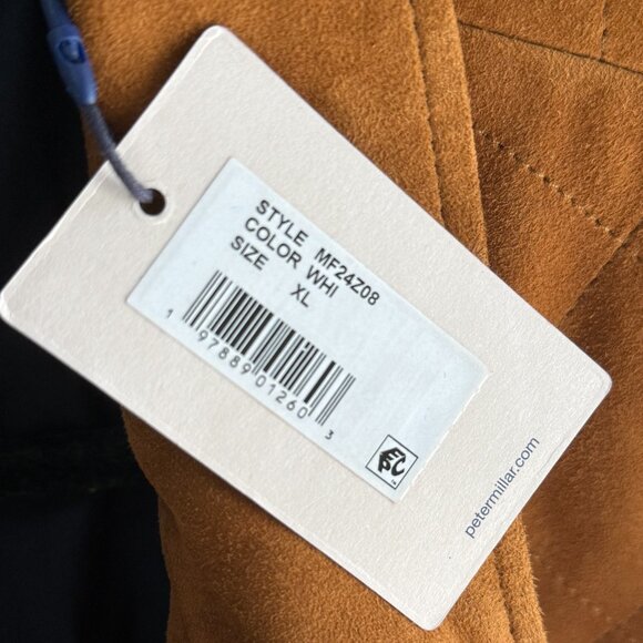 Peter Millar Crown Suede Goat Leather Jacket Windproof Water-Resistant XL - Picture 9 of 9